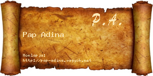 Pap Adina névjegykártya